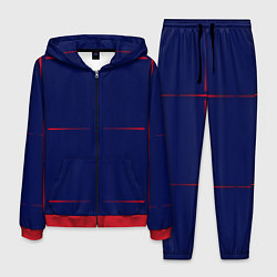 Костюм мужской Color blue red stripes, цвет: 3D-красный