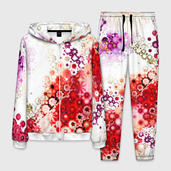 Костюм мужской Красный узор на белом, цвет: 3D-белый