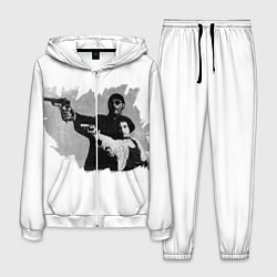 Костюм мужской Леон рисунок, цвет: 3D-белый