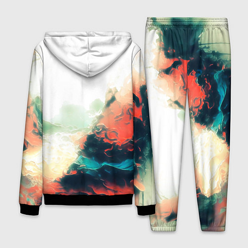 Мужской костюм Абстракция с плавными формами краски / 3D-Черный – фото 2