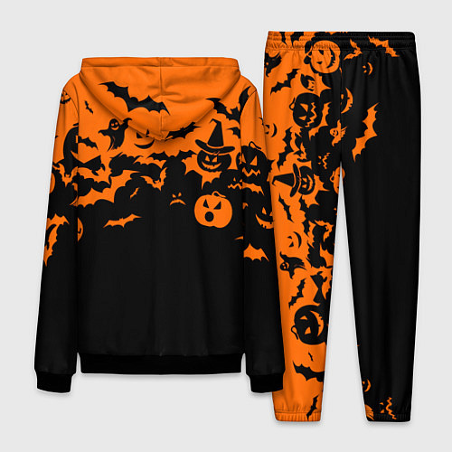Мужской костюм Хэллоуин тыквы и призраки / 3D-Черный – фото 2