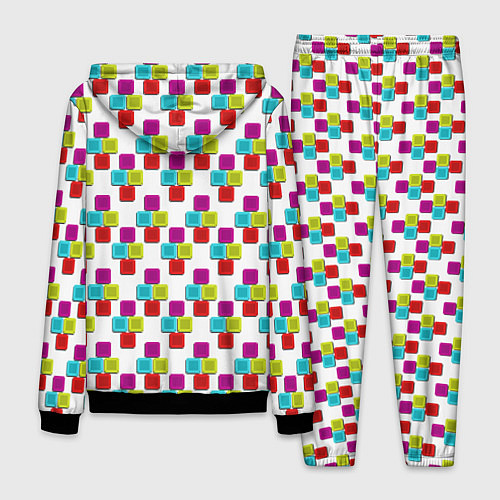 Мужской костюм Цветные блоки на белом / 3D-Черный – фото 2