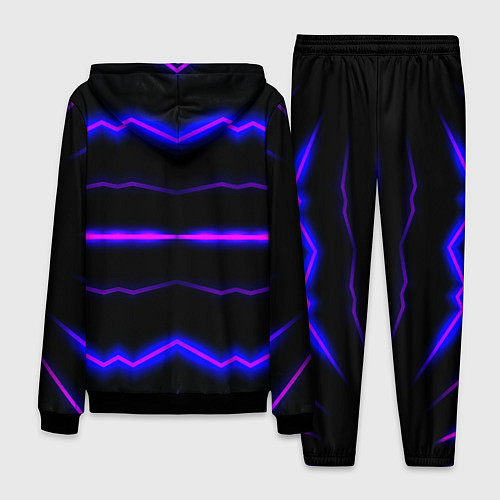 Мужской костюм Color multicoloured neon stripes / 3D-Черный – фото 2