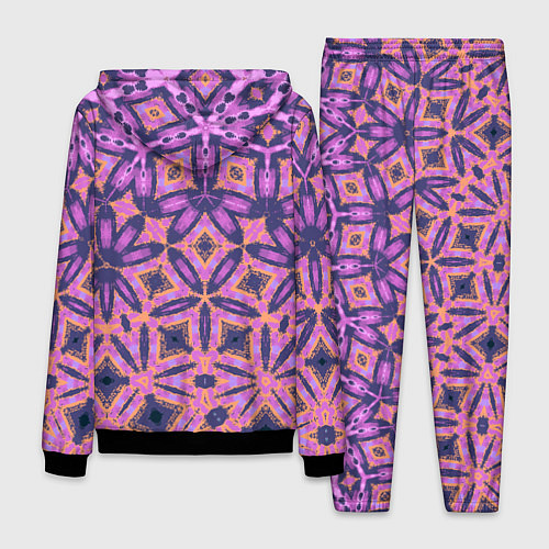 Мужской костюм Фиолетовая геометрическая метаморфоза / 3D-Черный – фото 2