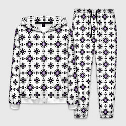 Костюм мужской Абстрактный геометрический орнамент, цвет: 3D-белый