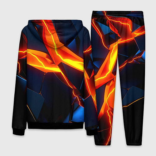 Мужской костюм Plate fractures / 3D-Черный – фото 2