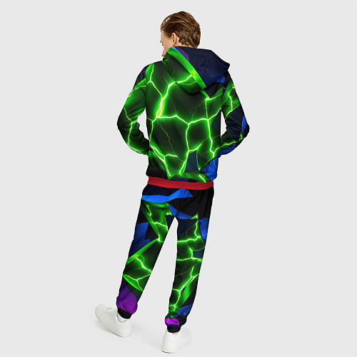 Мужской костюм Neon green glow / 3D-Красный – фото 4