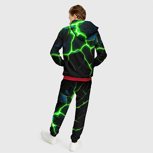 Мужской костюм Green split / 3D-Красный – фото 4