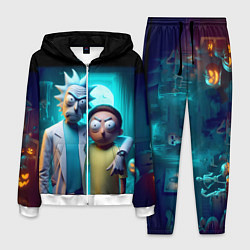 Костюм мужской Rick with Morty - halloween night, цвет: 3D-белый