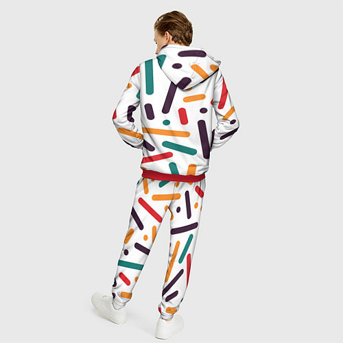 Мужской костюм Oval oil / 3D-Красный – фото 4