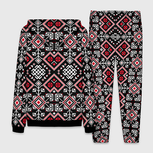 Мужской костюм Славянский орнамент обережный / 3D-Черный – фото 2