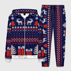 Мужской костюм Новогодний вязаный паттерн