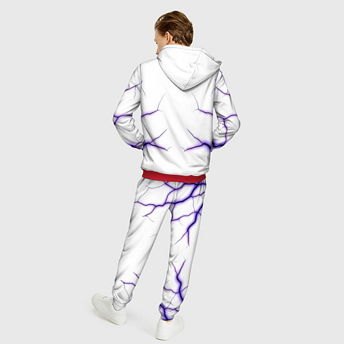 Мужской костюм Color white purple / 3D-Красный – фото 4