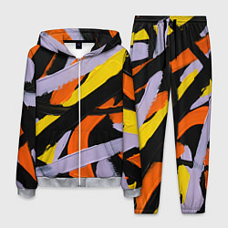 Костюм мужской Полоски краски абстракция, цвет: 3D-меланж