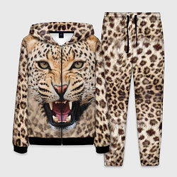 Костюм мужской Взгляд леопарда, цвет: 3D-черный