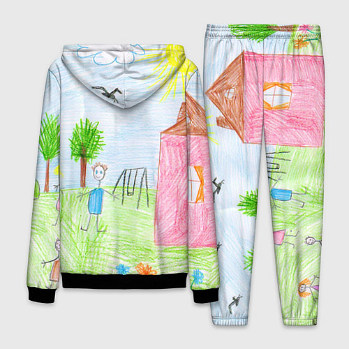 Мужской костюм Детские рисунки / 3D-Черный – фото 2