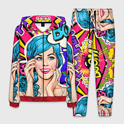 Костюм мужской Pop art, цвет: 3D-красный