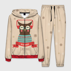 Костюм мужской Сова в наушниках, цвет: 3D-красный