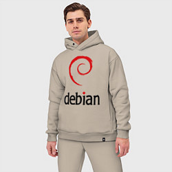 Мужской костюм оверсайз Debian, цвет: миндальный — фото 2