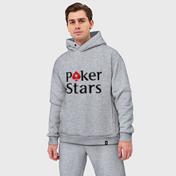Мужской костюм оверсайз Poker Stars, цвет: меланж — фото 2