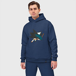 Мужской костюм оверсайз San Jose Sharks, цвет: тёмно-синий — фото 2