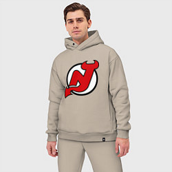 Мужской костюм оверсайз New Jersey Devils, цвет: миндальный — фото 2
