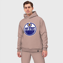 Мужской костюм оверсайз Edmonton Oilers, цвет: пыльно-розовый — фото 2