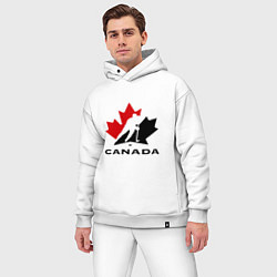 Мужской костюм оверсайз Canada цвета белый — фото 2