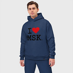 Мужской костюм оверсайз I love MSK, цвет: тёмно-синий — фото 2