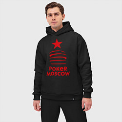 Мужской костюм оверсайз Poker Moscow цвета черный — фото 2