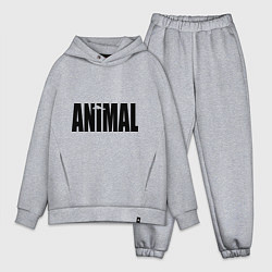 Мужской костюм оверсайз Animal, цвет: меланж