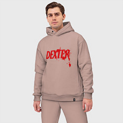 Мужской костюм оверсайз Dexter Blood, цвет: пыльно-розовый — фото 2