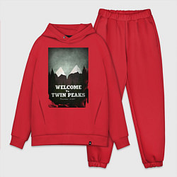 Мужской костюм оверсайз Welcome to Twin Peaks, цвет: красный