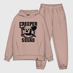 Мужской костюм оверсайз Creeper Squad, цвет: пыльно-розовый