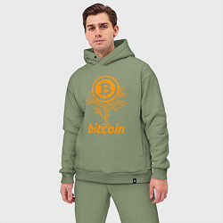 Мужской костюм оверсайз Bitcoin Tree, цвет: авокадо — фото 2