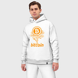 Мужской костюм оверсайз Bitcoin Tree, цвет: белый — фото 2
