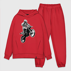 Мужской костюм оверсайз Мотокросс, цвет: красный