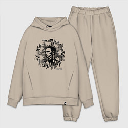 Мужской костюм оверсайз Dolphin: Birds, цвет: миндальный