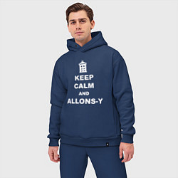 Мужской костюм оверсайз Keep Calm & Allons-Y, цвет: тёмно-синий — фото 2