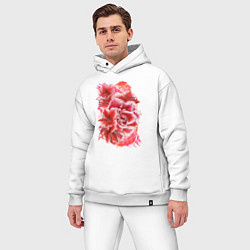 Мужской костюм оверсайз Цветущие азалии, цвет: белый — фото 2