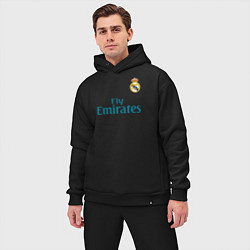 Мужской костюм оверсайз Real Madrid: Ronaldo 07, цвет: черный — фото 2