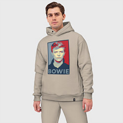 Мужской костюм оверсайз Bowie Poster, цвет: миндальный — фото 2