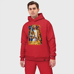 Мужской костюм оверсайз Cobain Art, цвет: красный — фото 2