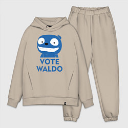 Мужской костюм оверсайз Vote Waldo, цвет: миндальный