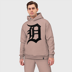 Мужской костюм оверсайз Detroit Tigers, цвет: пыльно-розовый — фото 2