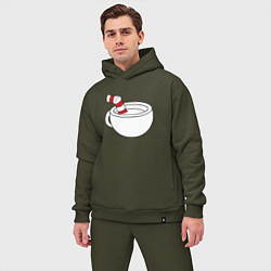 Мужской костюм оверсайз Red Cuphead, цвет: хаки — фото 2