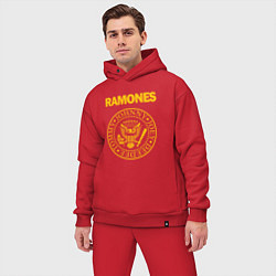 Мужской костюм оверсайз Ramones цвета красный — фото 2