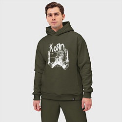 Мужской костюм оверсайз Korn, цвет: хаки — фото 2