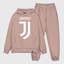 Мужской костюм оверсайз FC Juventus цвета пыльно-розовый — фото 1