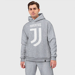 Мужской костюм оверсайз FC Juventus, цвет: меланж — фото 2